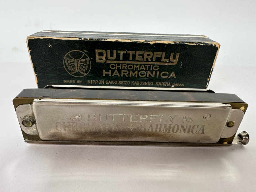 Butterfly Chromatic Harmonica With Box Japan [Photo 5]