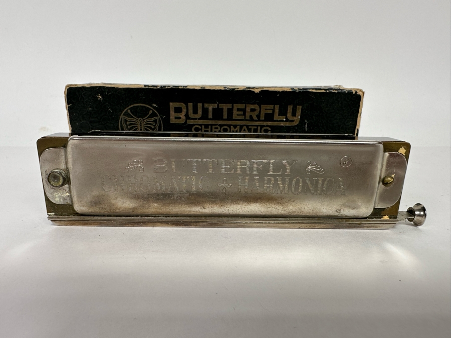 CHROMATIC HARMONICA　バタフライ ハーモニカ Butterfly Chromatic Harmonica With Box Japan