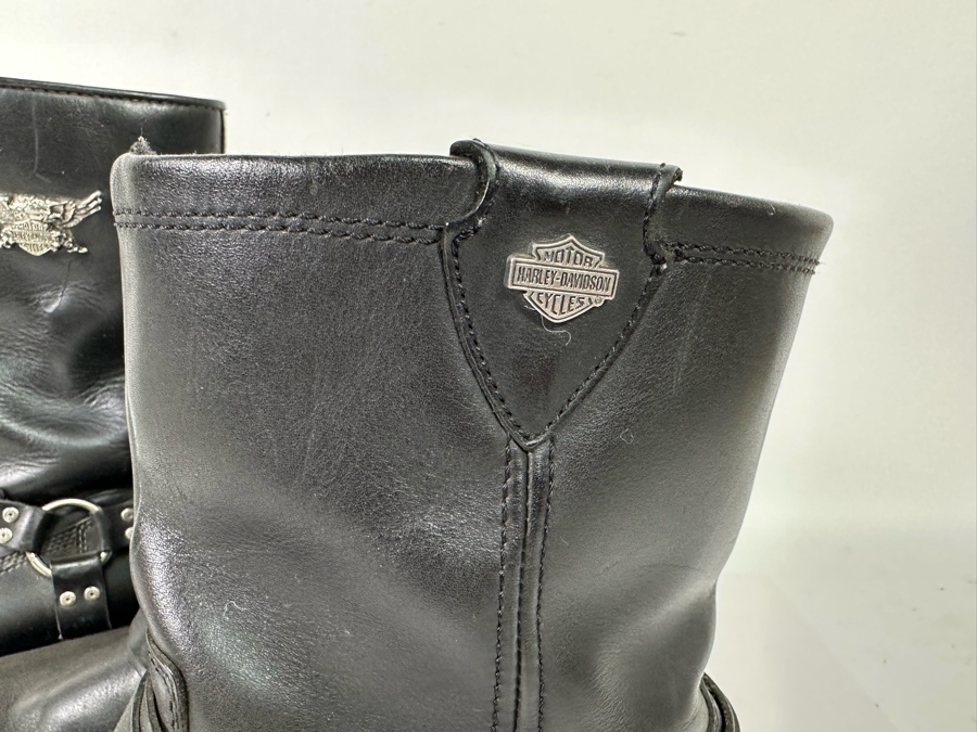 Pair Of Men's Leather Harley-Davidson Motorcycle Riding Boots Size 13 [Photo 6]