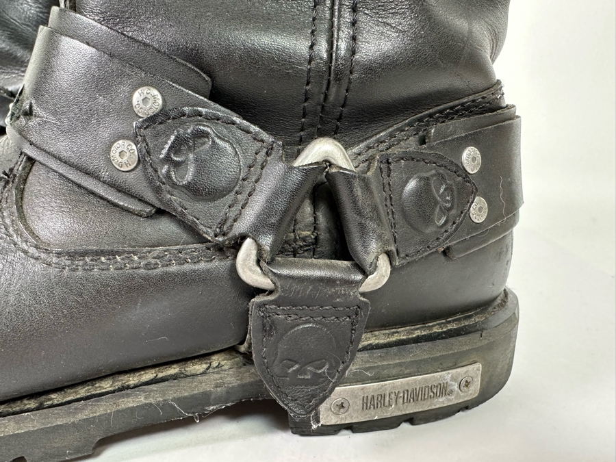 Pair Of Men's Leather Harley-Davidson Motorcycle Riding Boots Size 13 [Photo 5]