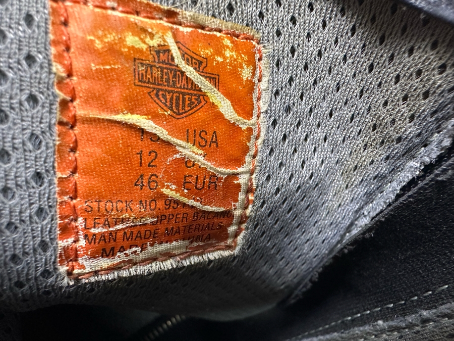 Pair Of Men's Leather Harley-Davidson Motorcycle Riding Boots Size 13 [Photo 11]