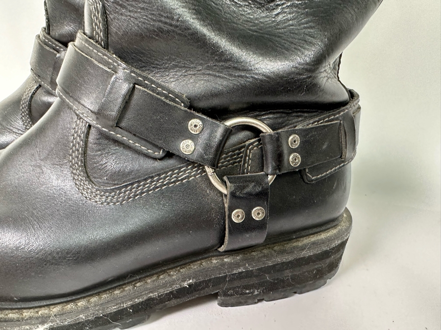 Pair Of Men's Leather Harley-Davidson Motorcycle Riding Boots Size 13 [Photo 10]