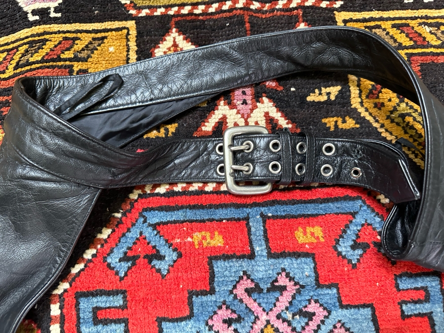 Men's Leather Harley-Davidson Motorcycle Riding Chaps Pants Size XL [Photo 5]