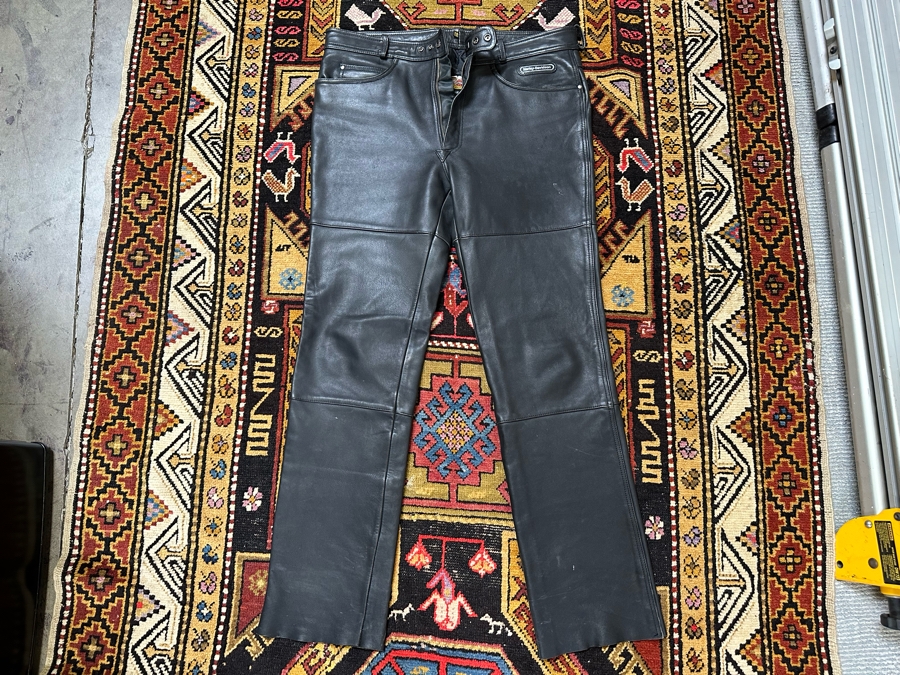 Men's Leather Harley-Davidson Motorcycle Riding Pants Size 40R [Photo 3]