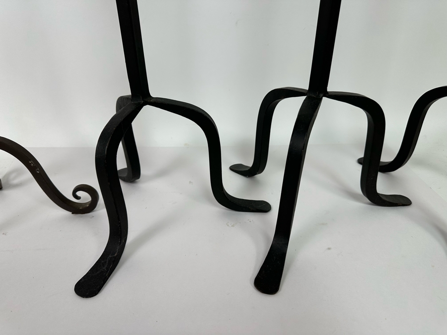 Four Metal Freestanding Candle Holders 29H To 35H [Photo 2]