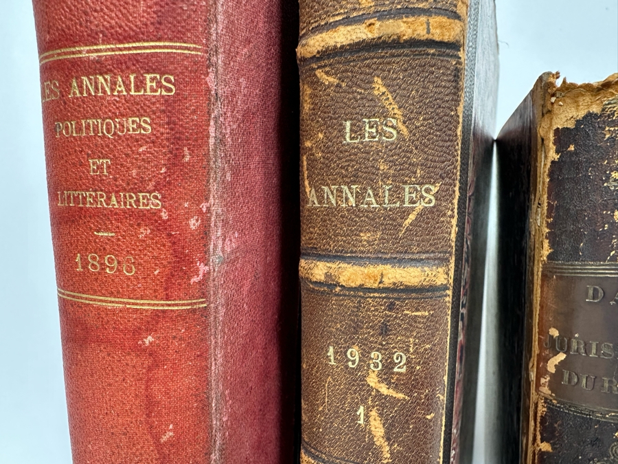Collection Of Antique Books: French Les Annales Paris 1896, French Annales Politiques Supplement 1896-1897, French Les Annales 1932, French Jurisprudence De Legislation 1863 Book, John L. Stoddard's Lectures Southern CA, Grand Canyon, Yellowstone [Photo 14]