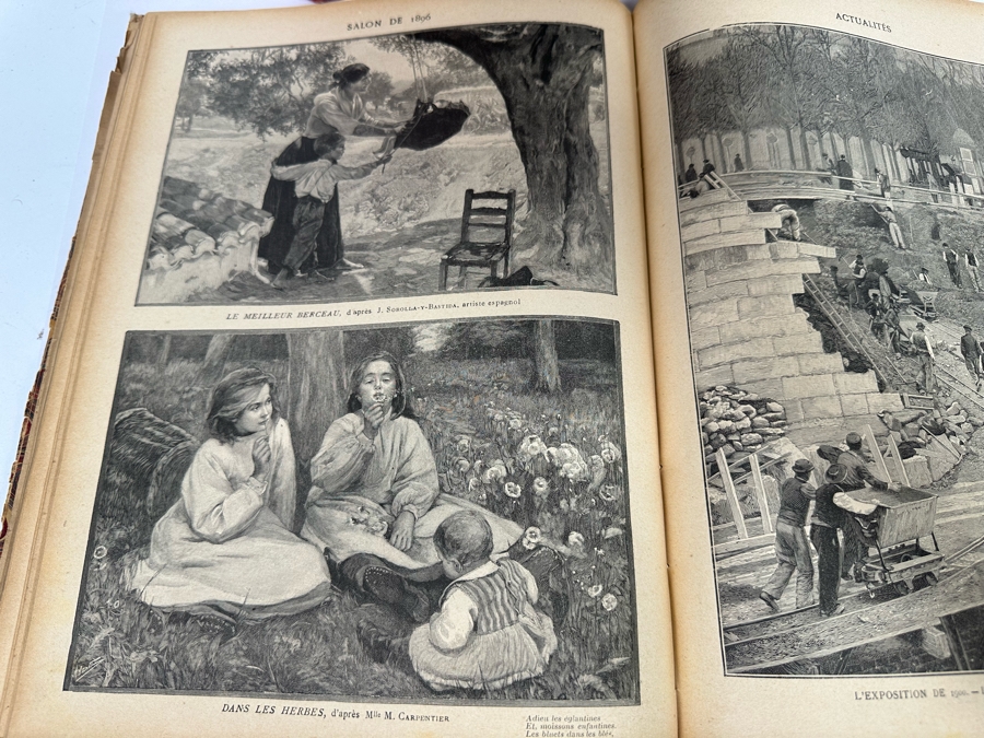 Collection Of Antique Books: French Les Annales Paris 1896, French Annales Politiques Supplement 1896-1897, French Les Annales 1932, French Jurisprudence De Legislation 1863 Book, John L. Stoddard's Lectures Southern CA, Grand Canyon, Yellowstone [Photo 6]