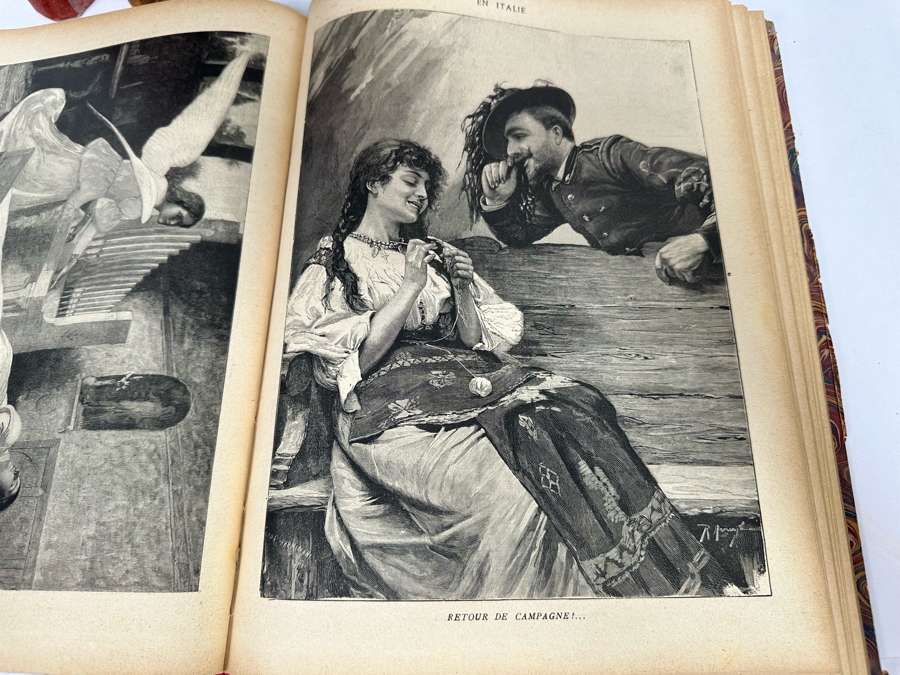 Collection Of Antique Books: French Les Annales Paris 1896, French Annales Politiques Supplement 1896-1897, French Les Annales 1932, French Jurisprudence De Legislation 1863 Book, John L. Stoddard's Lectures Southern CA, Grand Canyon, Yellowstone [Photo 8]