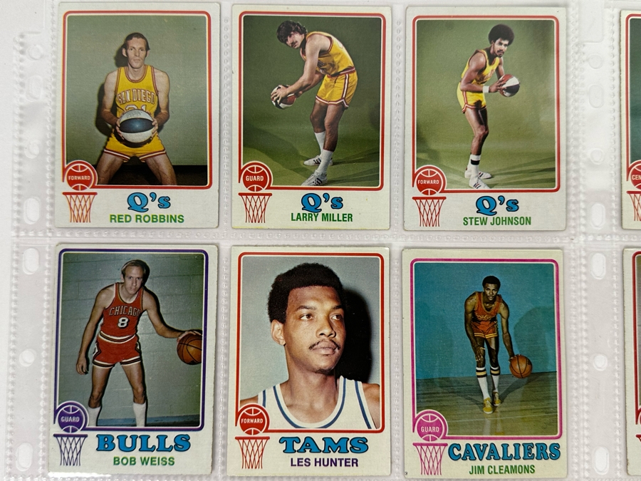 1973 Topps NBA / ABA Basketball Cards In Plastic Sleeves Ready To Be Graded Including Hall Of Famers - See Photos 54 Cards Total [Photo 3]