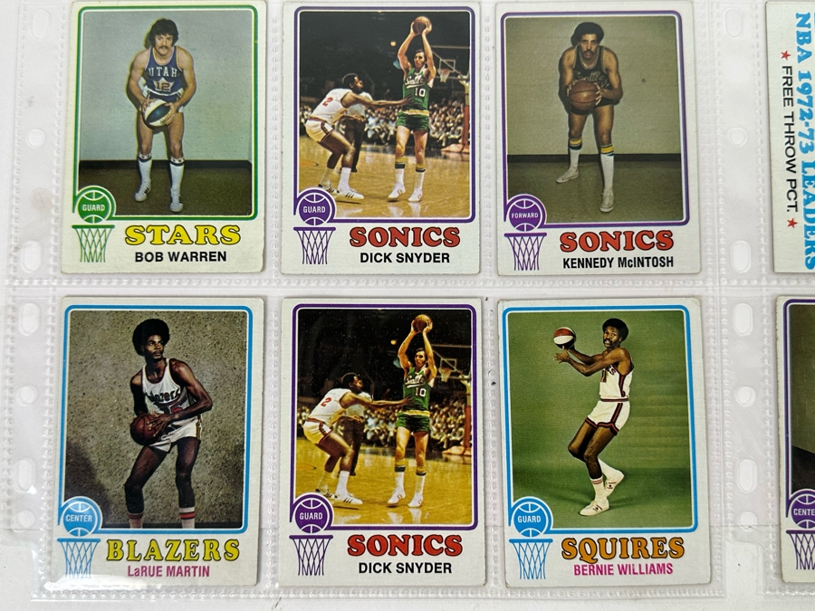 1973 Topps NBA / ABA Basketball Cards In Plastic Sleeves Ready To Be Graded Including Hall Of Famers - See Photos 54 Cards Total [Photo 11]