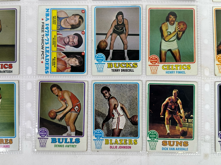 1973 Topps NBA / ABA Basketball Cards In Plastic Sleeves Ready To Be Graded Including Hall Of Famers - See Photos 54 Cards Total [Photo 12]