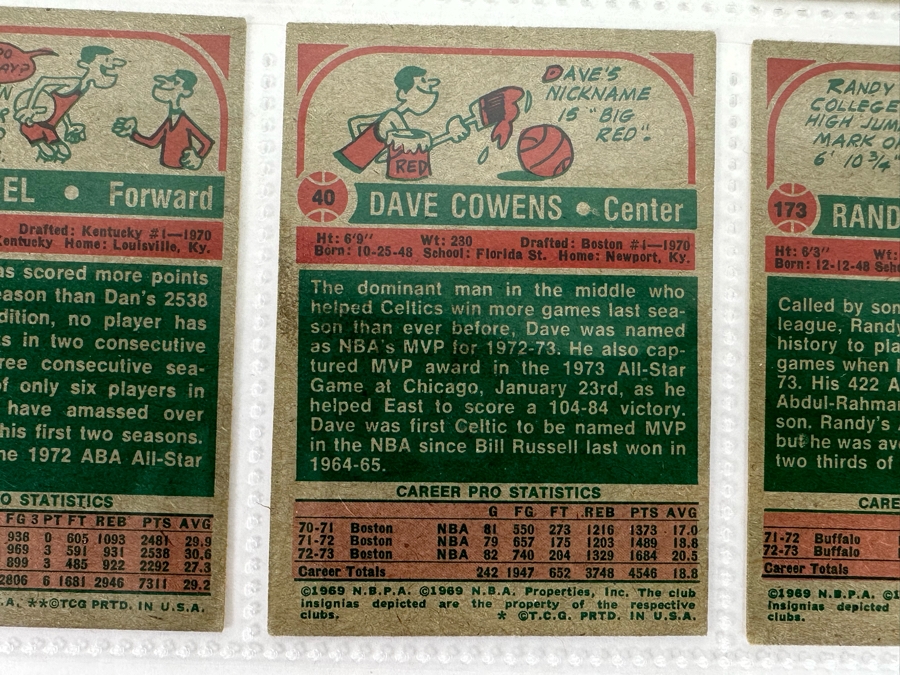 1973 Topps NBA / ABA Basketball Cards In Plastic Sleeves Ready To Be Graded Including Hall Of Famers - See Photos 54 Cards Total [Photo 17]