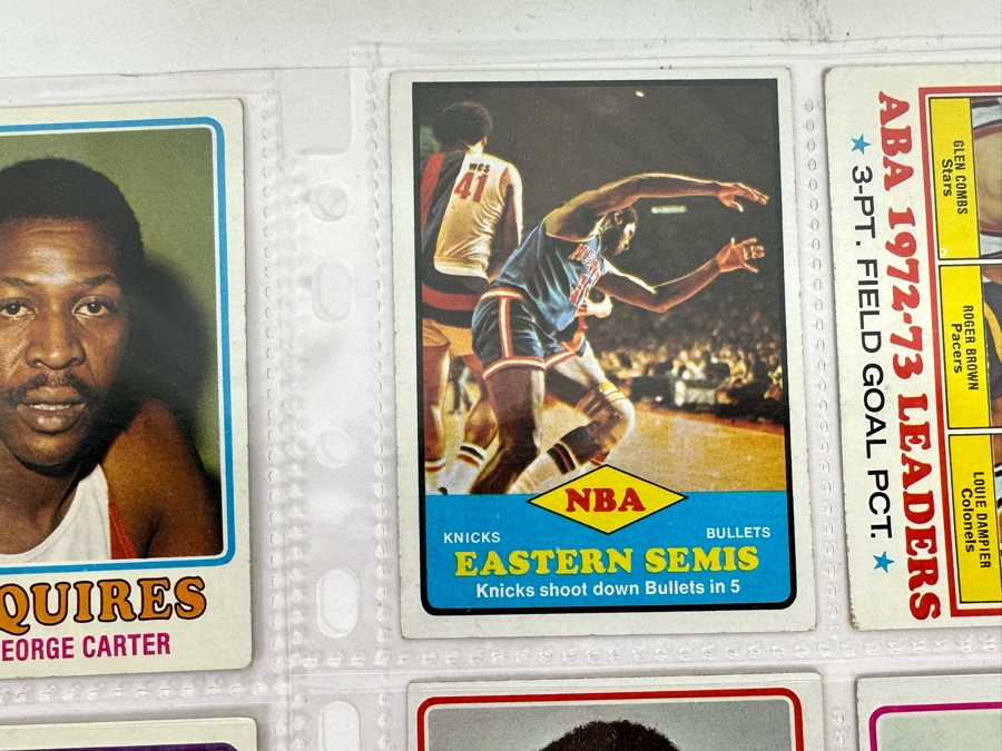 1973 Topps NBA / ABA Basketball Cards In Plastic Sleeves Ready To Be Graded Including Hall Of Famers - See Photos 54 Cards Total [Photo 6]