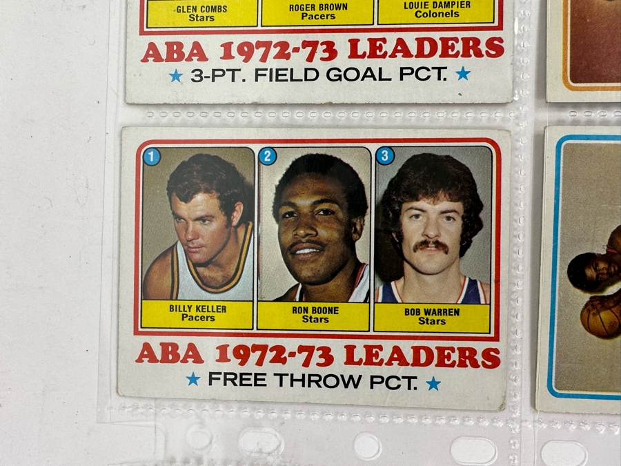 1973 Topps NBA / ABA Basketball Cards In Plastic Sleeves Ready To Be Graded Including Hall Of Famers - See Photos 54 Cards Total [Photo 5]