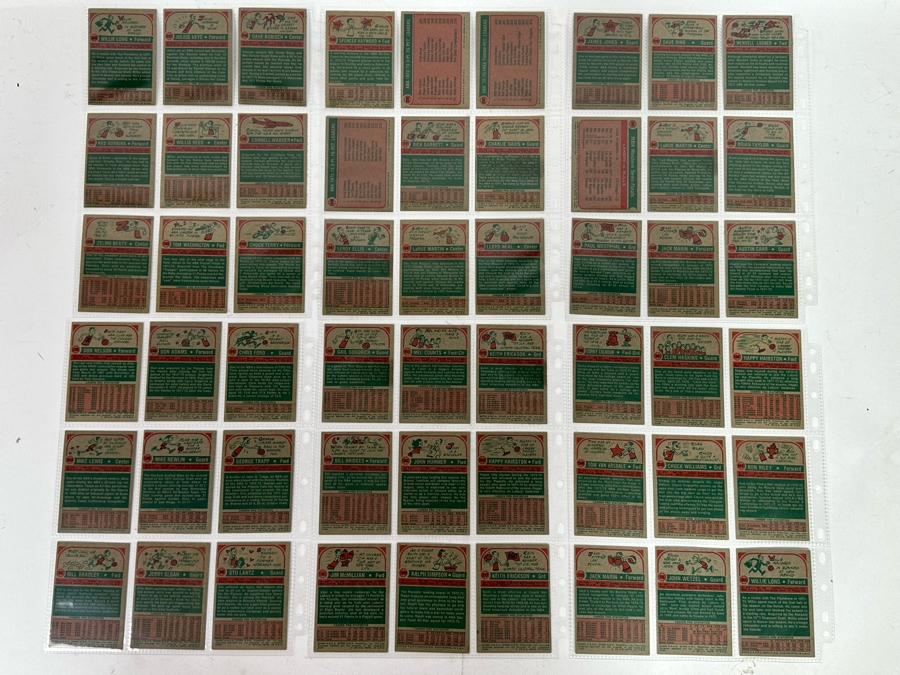1973 Topps NBA / ABA Basketball Cards In Plastic Sleeves Ready To Be Graded Including Hall Of Famers - See Photos 54 Cards Total [Photo 20]
