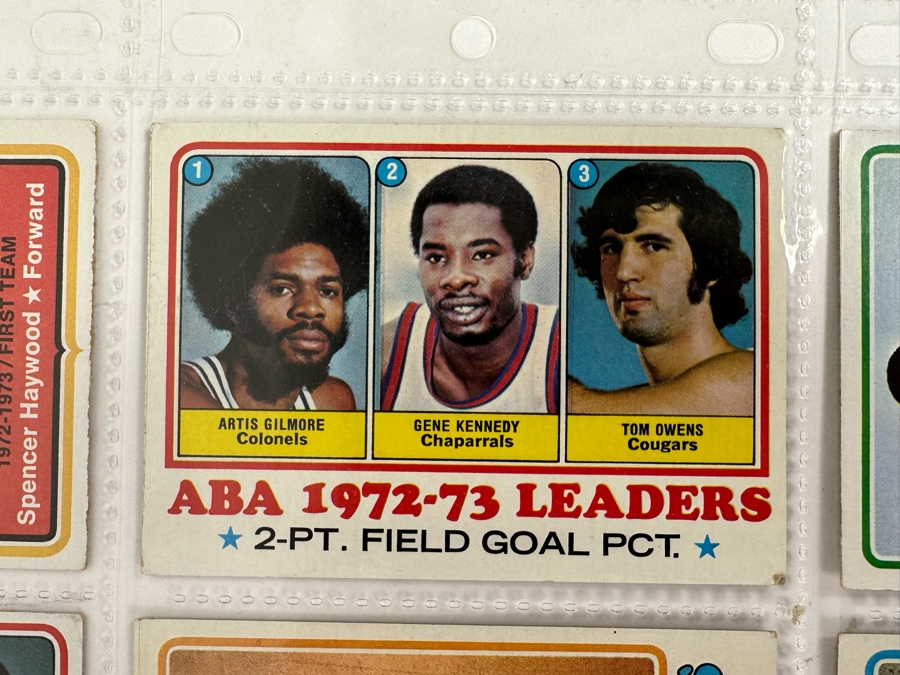 1973 Topps NBA / ABA Basketball Cards In Plastic Sleeves Ready To Be Graded Including Hall Of Famers - See Photos 54 Cards Total [Photo 7]
