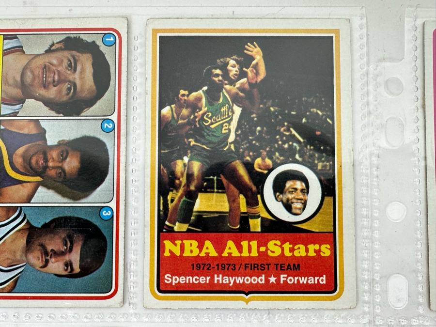 1973 Topps NBA / ABA Basketball Cards In Plastic Sleeves Ready To Be Graded Including Hall Of Famers - See Photos 54 Cards Total [Photo 8]