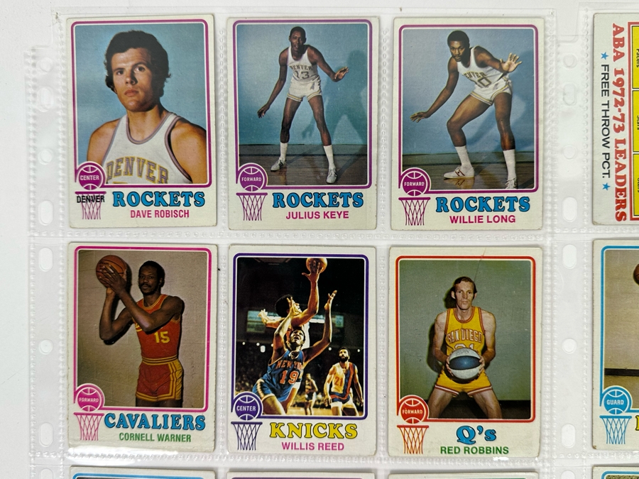 1973 Topps NBA / ABA Basketball Cards In Plastic Sleeves Ready To Be