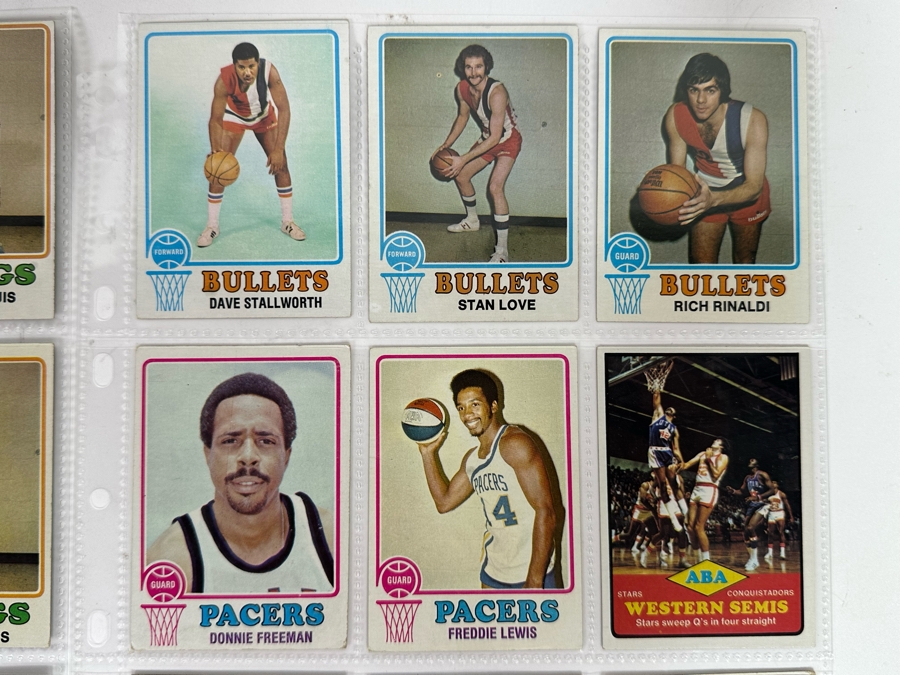 1973 Topps NBA / ABA Basketball Cards In Plastic Sleeves Ready To Be Graded Including Hall Of Famers - See Photos 54 Cards Total [Photo 5]