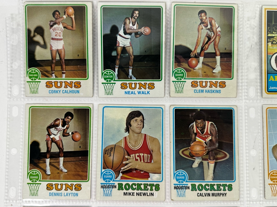 1973 Topps NBA / ABA Basketball Cards In Plastic Sleeves Ready To Be Graded Including Hall Of Famers - See Photos 54 Cards Total [Photo 3]