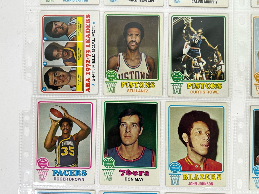 1973 Topps NBA / ABA Basketball Cards In Plastic Sleeves Ready To Be Graded Including Hall Of Famers - See Photos 54 Cards Total [Photo 8]