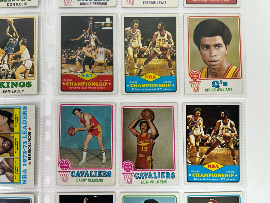 1973 Topps NBA / ABA Basketball Cards In Plastic Sleeves Ready To Be Graded Including Hall Of Famers - See Photos 54 Cards Total [Photo 12]