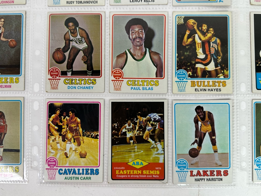 1973 Topps NBA / ABA Basketball Cards In Plastic Sleeves Ready To Be Graded Including Hall Of Famers - See Photos 54 Cards Total [Photo 17]