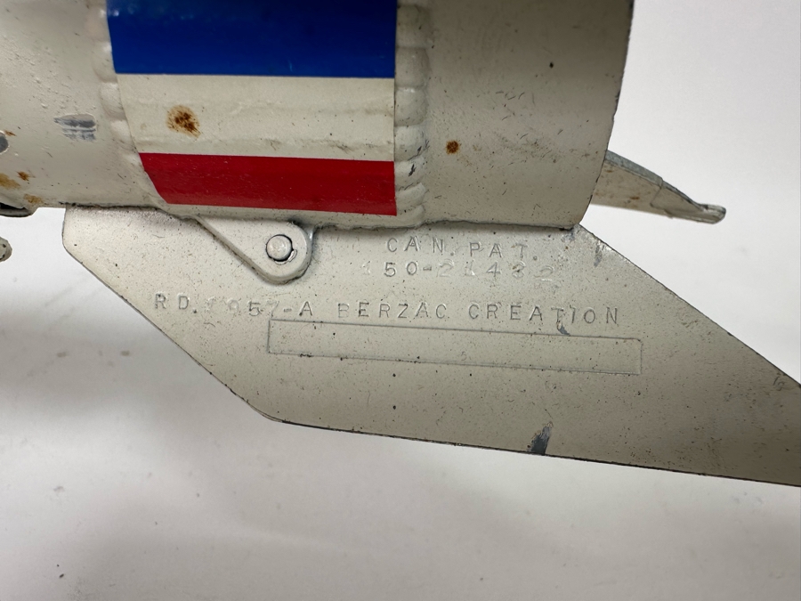 Vacumet Inc Metal Guided Missile Rocket Mechanical Coin Bank A Berzac Creation 11H [Photo 6]