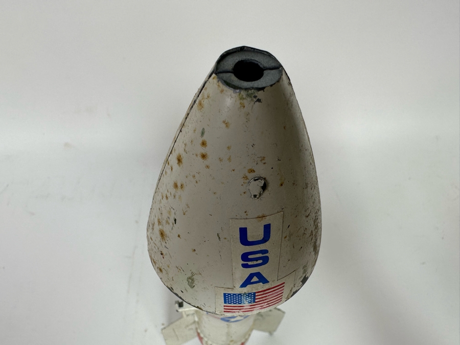 Vacumet Inc Metal Guided Missile Rocket Mechanical Coin Bank A Berzac Creation 11H [Photo 9]