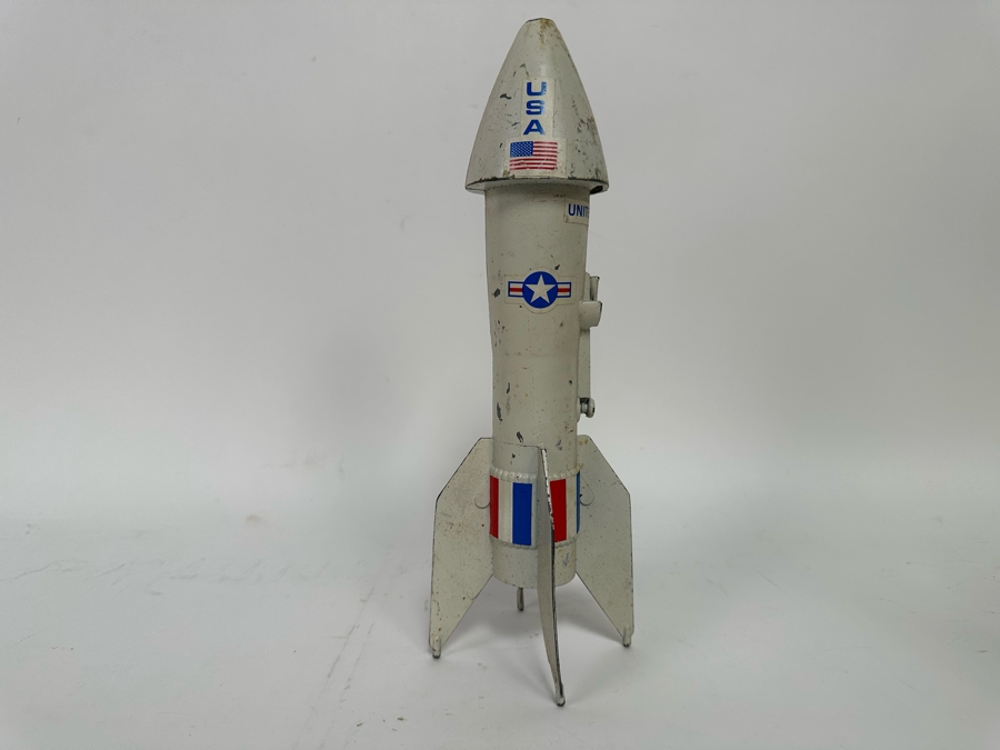 Vacumet Inc Metal Guided Missile Rocket Mechanical Coin Bank A Berzac Creation 11H [Photo 2]