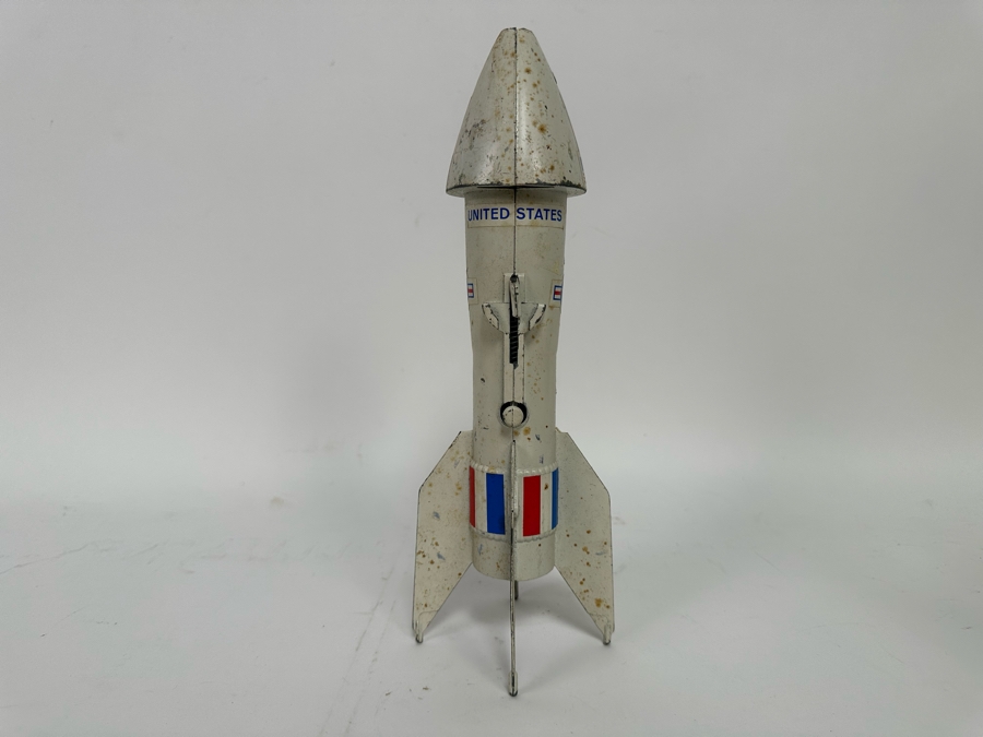 Vacumet Inc Metal Guided Missile Rocket Mechanical Coin Bank A Berzac Creation 11H [Photo 3]