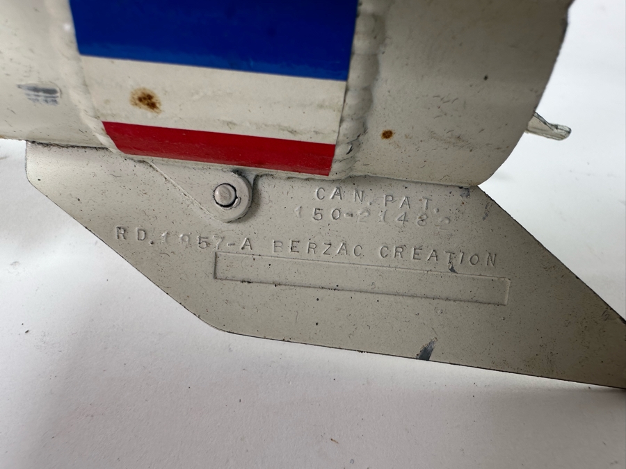 Vacumet Inc Metal Guided Missile Rocket Mechanical Coin Bank A Berzac Creation 11H [Photo 7]