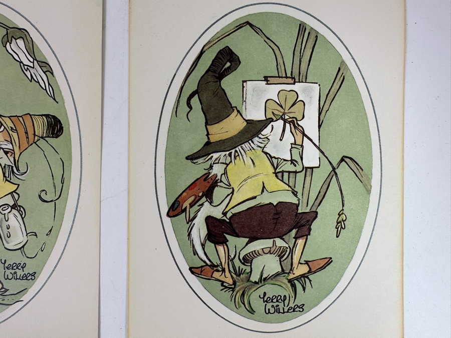 Terry Willers Irish Leprechaun Cartoon Artwork Prints 5.5 X 7.5, Hand Signed On Verso, Five Prints Total [Photo 7]