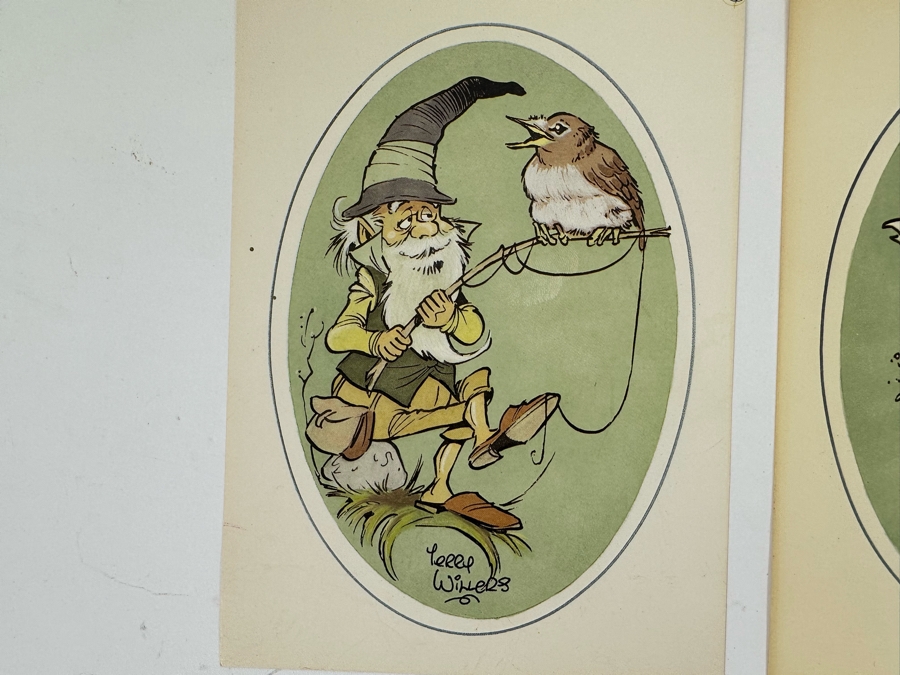 Terry Willers Irish Leprechaun Cartoon Artwork Prints 5.5 X 7.5, Hand Signed On Verso, Five Prints Total [Photo 3]