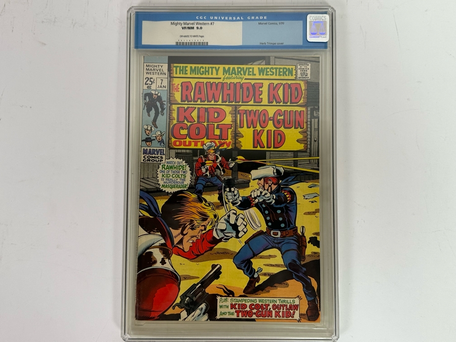 The Mighty Marvel Western #7 Featuring The Rawhide Kid, Kid Colt Outlaw & Tow-Gun Kid CGC Graded 9.0 [Photo 2]