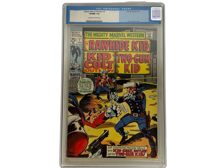 The Mighty Marvel Western #7 Featuring The Rawhide Kid, Kid Colt Outlaw & Tow-Gun Kid CGC Graded 9.0