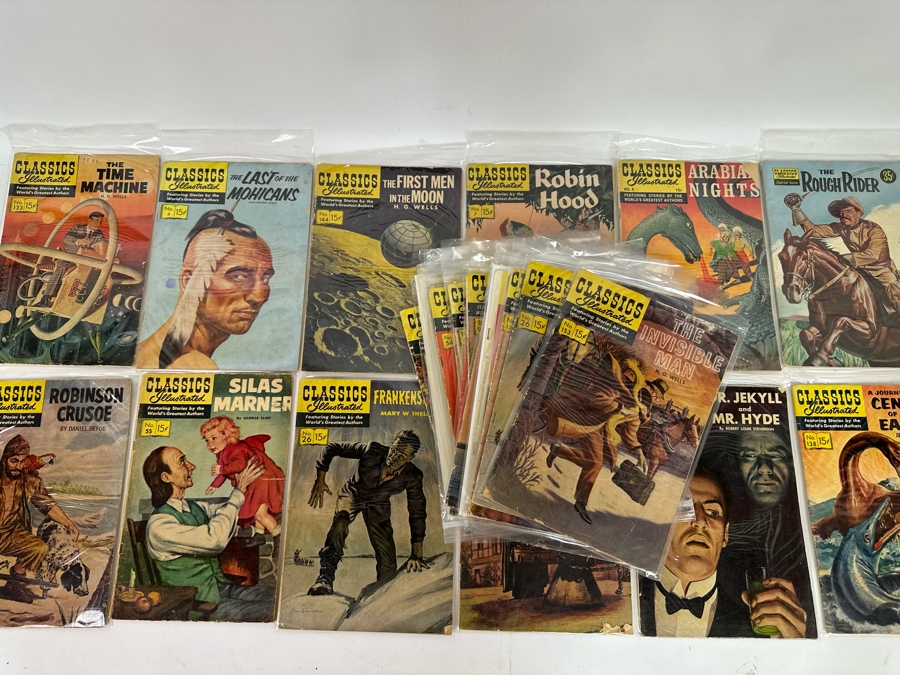 Collection Of 35 Vintage Classics Illustrated Comic Books With Plastic Sleeves - See Photos [Photo 2]