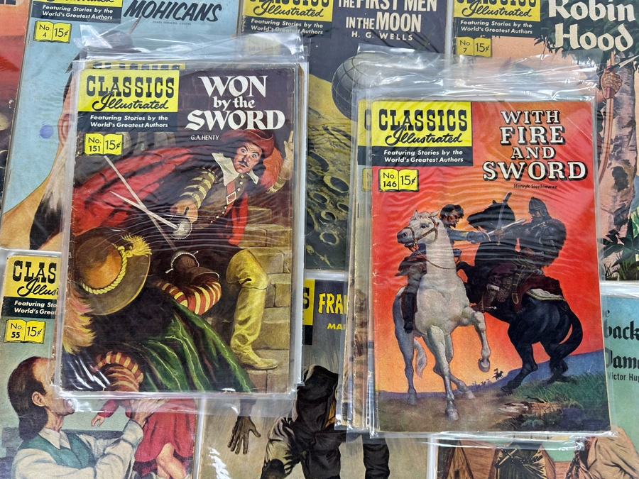 Collection Of 35 Vintage Classics Illustrated Comic Books With Plastic Sleeves - See Photos [Photo 23]