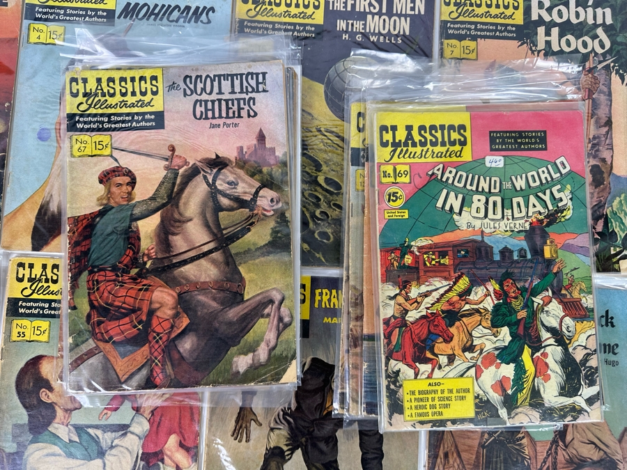 Collection Of 35 Vintage Classics Illustrated Comic Books With Plastic Sleeves - See Photos [Photo 24]