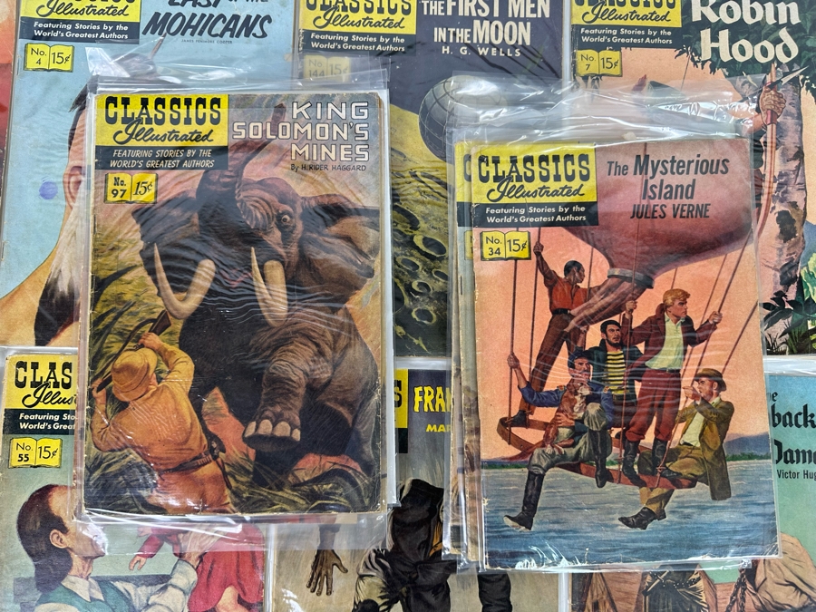 Collection Of 35 Vintage Classics Illustrated Comic Books With Plastic Sleeves - See Photos [Photo 22]