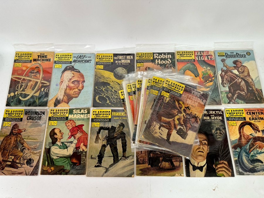 Collection Of 35 Vintage Classics Illustrated Comic Books With Plastic Sleeves - See Photos [Photo 3]
