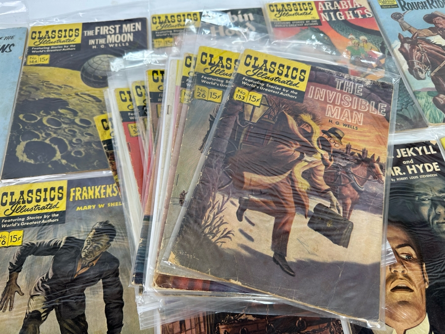 Collection Of 35 Vintage Classics Illustrated Comic Books With Plastic Sleeves - See Photos [Photo 6]