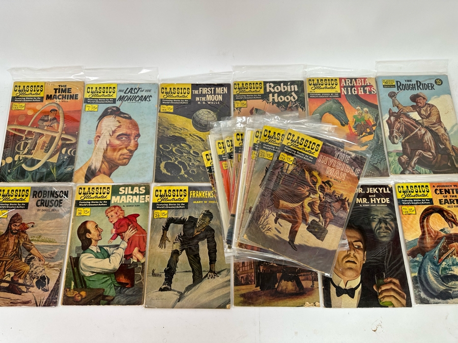 Collection Of 35 Vintage Classics Illustrated Comic Books With Plastic Sleeves - See Photos [Photo 4]