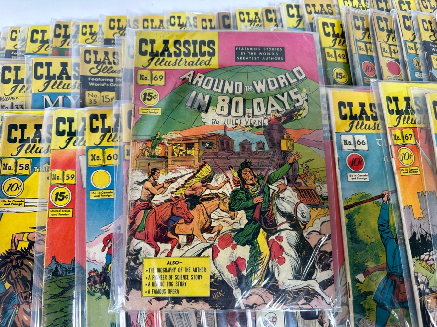 Entire Collection Of 169 Vintage 1941-1969 Classics Illustrated Comic Books With Plastic Sleeves From Issue #1 - #169 - See Photos [Photo 18]
