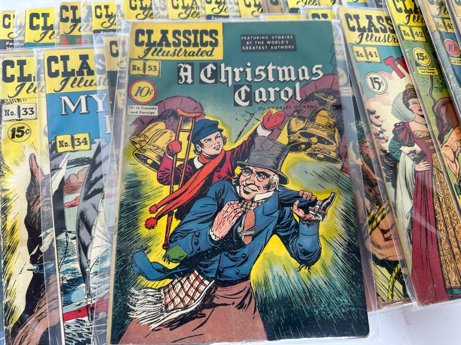 Entire Collection Of 169 Vintage 1941-1969 Classics Illustrated Comic Books With Plastic Sleeves From Issue #1 - #169 - See Photos [Photo 20]