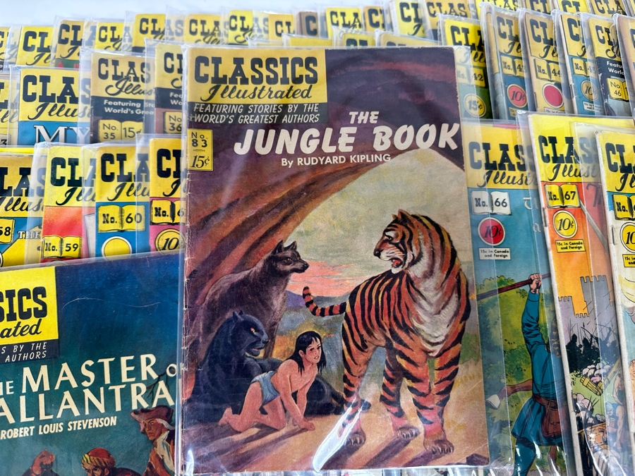 Entire Collection Of 169 Vintage 1941-1969 Classics Illustrated Comic Books With Plastic Sleeves From Issue #1 - #169 - See Photos [Photo 16]