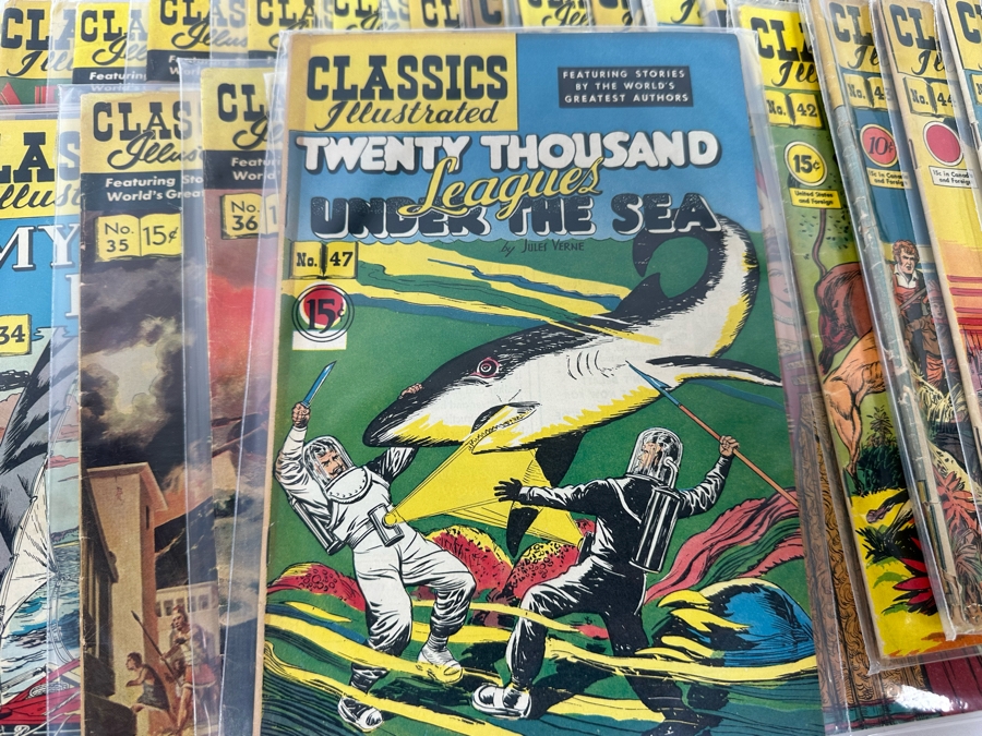 Entire Collection Of 169 Vintage 1941-1969 Classics Illustrated Comic Books With Plastic Sleeves From Issue #1 - #169 - See Photos [Photo 22]