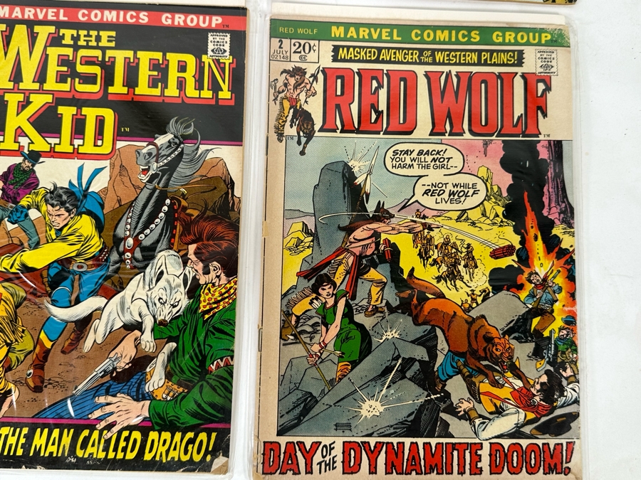 Marvel Gunsmoke Western #72 (Origin Of Kid Colt) Comic Book, (7) Kid Colt Outlaw Comic Books, The Western Kid, Red Wolf, Western Gunfighters & Rawhide Kid Comic Books [Photo 11]
