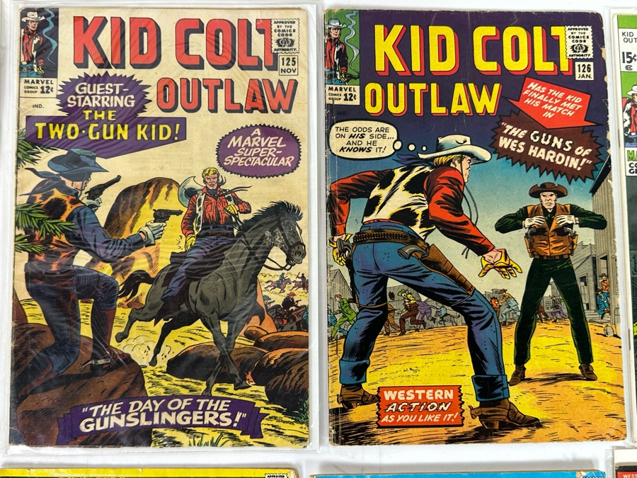 Marvel Gunsmoke Western #72 (Origin Of Kid Colt) Comic Book, (7) Kid Colt Outlaw Comic Books, The Western Kid, Red Wolf, Western Gunfighters & Rawhide Kid Comic Books [Photo 7]