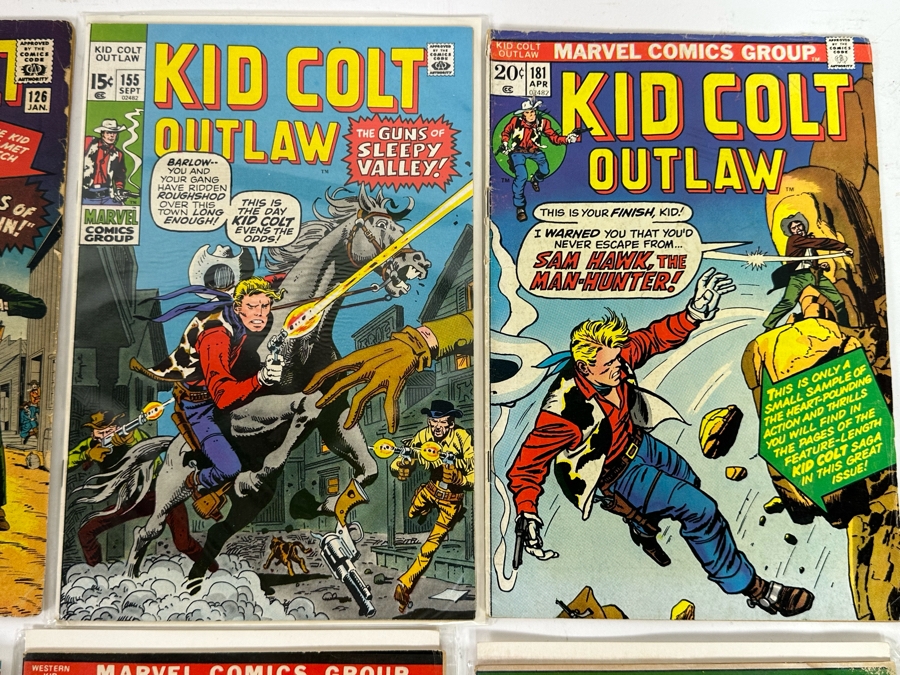 Marvel Gunsmoke Western #72 (Origin Of Kid Colt) Comic Book, (7) Kid Colt Outlaw Comic Books, The Western Kid, Red Wolf, Western Gunfighters & Rawhide Kid Comic Books [Photo 8]